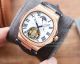 Copy Patek Philippe Nautilus White Dial Rose Gold Bezel Watch 42mm  (6)_th.jpg